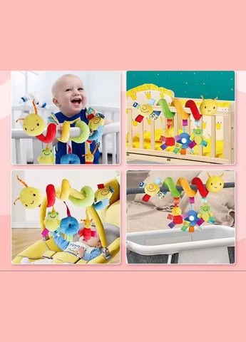 Інтерактивна плюшева іграшка-підвіска на коляску, ліжечко або автокрісло з брязкальцями, що висять No Brand (346268619)