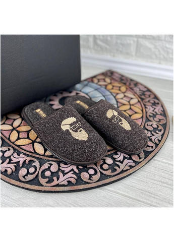 Чоловічі кімнатні тапочки Белста фетрові VS-0005-2-2 Коричневі No Brand (265536535)