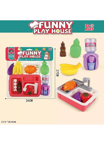 Игровой набор кухня мойка кулер продукты и аксессуары 345-9C No Brand (362435194)