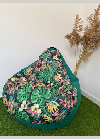 Кресло - мешок груша, M - 100х75 Magitex Asteria D3+Багира 11833 SkyPuff (361256916)