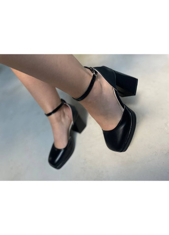 No Brand Святкові жіночі туфлі Мері Джейн на грубих підборах чорні LB10035 чорний з, — (352767502)