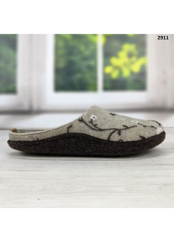 Тапочки жіночі домашні із фетру сині з квітковим візерунком Inblu (366144491)