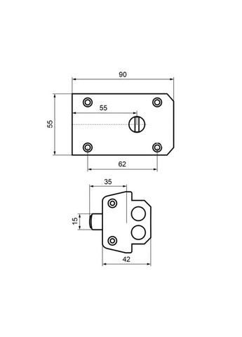 Замок накладний ЗН 5 4 ключа Голеол (370289853)