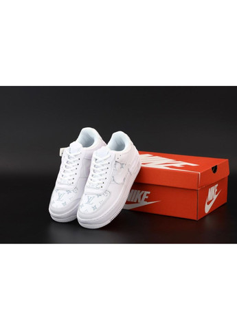 Білі Осінні кросівки чоловічі nike air force 1 shadow white lv 1 найк аір форс 1 преміум No Brand