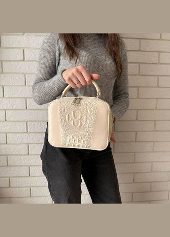 Міні сумочка клатч каркасна екошкіра з відділеннями рептилія чорна (sku_760Н) No Brand (330576197)