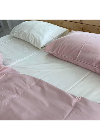 Постельное белье Молочный + Пудра, сатин PREMIUM Полуторный размер, наволочки 50/70 No Brand (364216685)