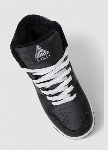 Кроссовки женские зимние на меху Ager 248RH1060 чёрно-белые демисезоны (338370592)