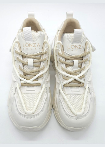 Молочные всесезонные женские кроссовки молочные текстиль l-12-41 23 см(р) Lonza