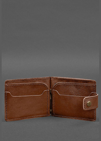 Шкіряне портмоне 13.1 затискач з хлястиком світло-коичневий краст (A-028265) BlankNote (328444670)