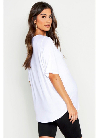 Біла літня футболка для вагітних Boohoo