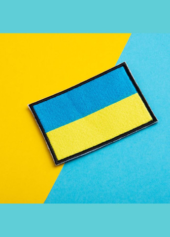 Шеврон на липучці прапор України 9х6 см, великий вишитий патч нашивка, шеврон, липучка IDEIA (301091457)
