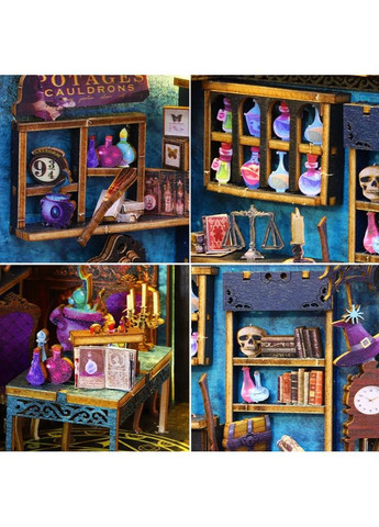 Бук Нук Magic Market Book Nook 3D пазл деревянная головоломка книжный уголок JTSL-09 No Brand (362452886)