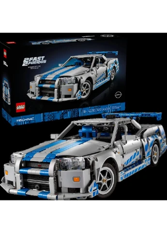 Конструктор Конструктор Technic Двойной форсаж Автомобиль Nissan Skyline GT-R (R34) (42210) Lego (362300856)