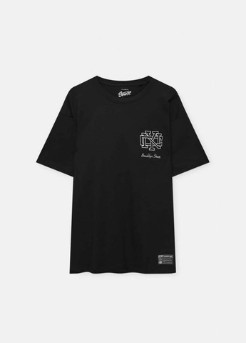 Чорна футболка Pull & Bear Brooklyn 7241 534 black