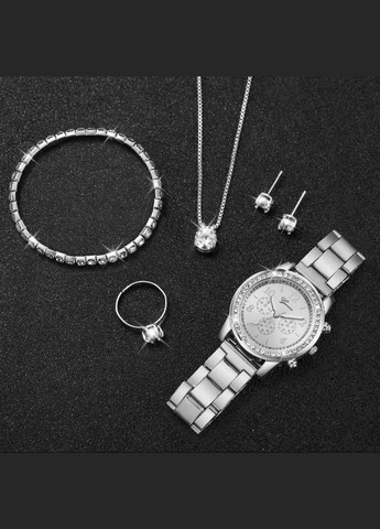 Часы серебристые женские с бижутерией China (345751019)