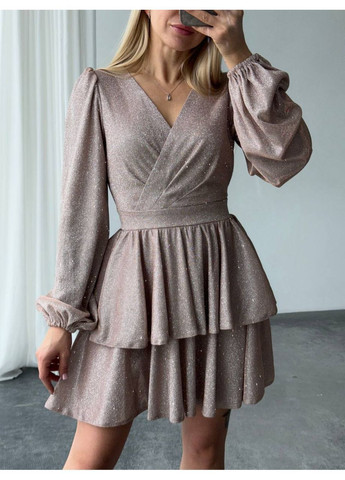 Бежева святковий, кежуал, коктейльна, вечірня жіноча сукня Asi.Store.ua