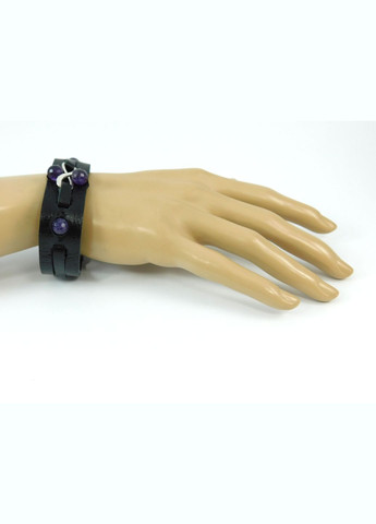 Браслет шкіряний "Безкінечність". Аметист 18 Fursa fashion (322315608)