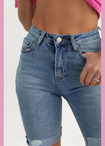 Женские джинсовые шорты с подкатом - джинс Lurex (282953660)