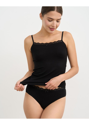 Черная комплект женский майка с трусиками Ozkan