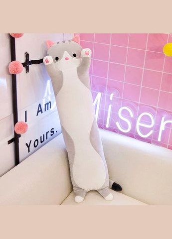 Мягкая игрушка - подушка Кот Батон 50 см плюшевая подушка мягкая тактильная ткань плюш и синтепон Good Idea (304846678)