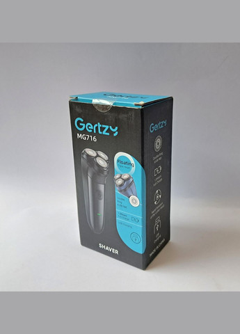 Електробритва акумуляторна роторна gertzy mg-716 чорна No Brand (325701640)