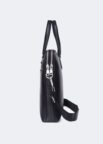 Шкіряна чоловіча ділова сумка-портфель портфель для ноутбука чорний 64028 Tiding Bag (336182106)