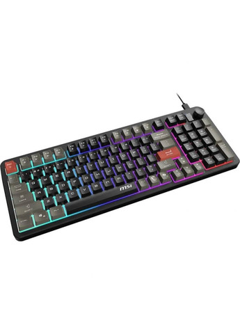 Клавіатура мембранна FORGE GK110 UA 98key, USB-A, EN/UKR/RU, LED, чорний MSI (364874230)