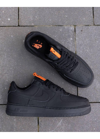 КРОССОВКИ ЖЕНСКИЕ NIKE AIR FORCE 1 07 LOW TOTAL BLACK НАЙК АИР ФОРС 1 ПРЕМИУМ No Brand чёрные демисезоны (369391618)