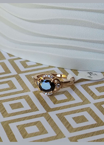 Кольцо ксюпинг позолота 18к xuping медицинское золото черный камень Xuping Jewelry (337114032)