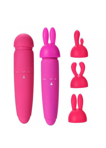 Вібратор для клітора Rab-bit з трьома насадками кліторальний вібратор Focus (303909158)