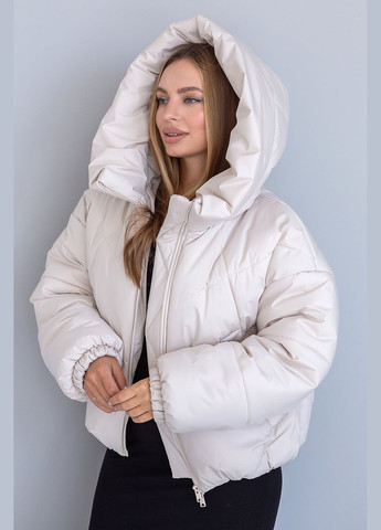 Молочная зимняя куртка зимняя женская "селин" MioRichi