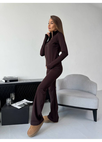 Костюм 814 микродайвинг на флисе кофта на молнии и брюки Україна (369299658)