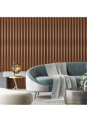 Рельс декоративный PS 2900х120х20мм Под коричневую кожу с бронзой SW-00002147- Sticker Wall (353968005)