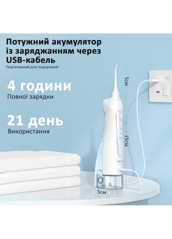 Набір електрична зубна щітка D7 + іригатор F5020E White Fairywill (292405525)