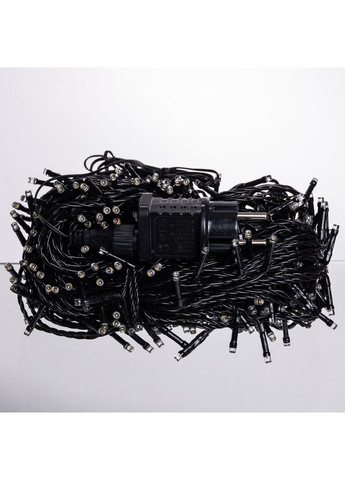 Гирлянда Нить уличная 500 LED 50 м черная, желтый No Brand (365792216)