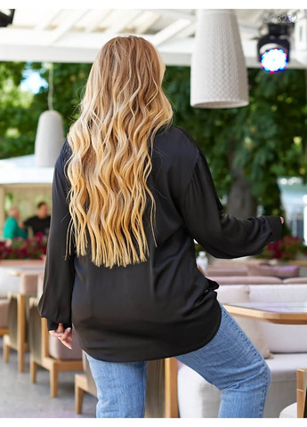 Чорна блузка мармі (чорний) 2303232 Peony