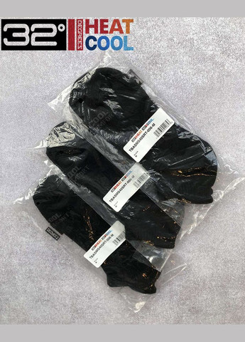 Чёрные комплект из 3 пар носков унисекс 32 Degrees (312233814)