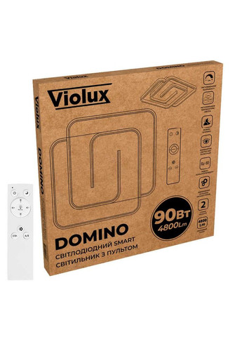 Світильник LED smart DOMINO+пульт квадрат 90W 3000-5000K IP20 ( 220565 ) Violux (365652243)