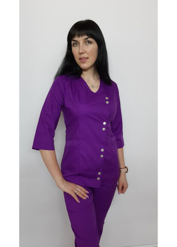 Жіночий медичний костюм Китай котон кнопки три чверті рукав 46, No Brand (361360332)