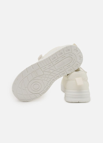 Молочні кеди для дівчинки, на пласкій підошві колір молочний цб-00273749 Kimboo