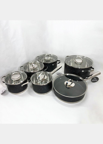 Набор посуды 12 предметов A-2512, набор посуды для электрических плит, сборный набор кастрюль Astra (364665509)