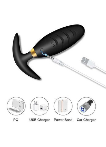 Анальная пробка "Svakom Primo Wine" с вибрацией и Д/У USB - Черный - 2,9*10 см - Анальные игрушки No Brand (367166046)