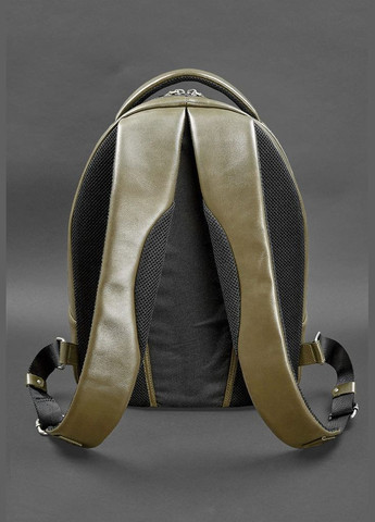Шкіряний рюкзак оливковий краст (A-027762) BlankNote (330144446)