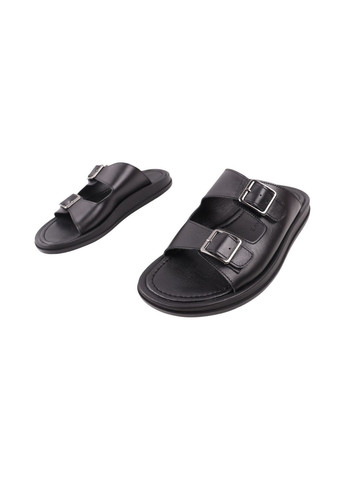 Шльопанці чоловічі чорні натуральна шкіра Brave 283-25LSHC (336164414)