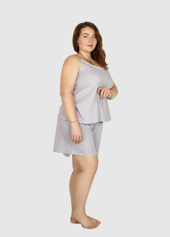 Сіра всесезон піжама жіноча майка + шорти N.EL.