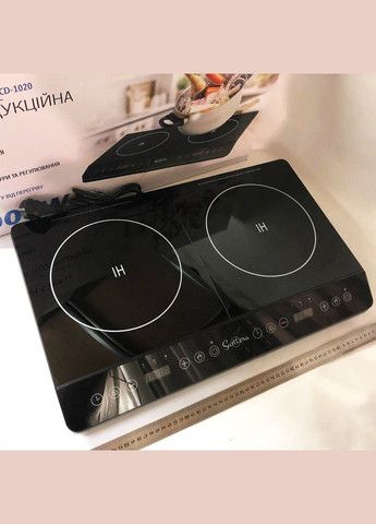 Электроплита большая индукционная инфракрасная ICD-1020 с LED дисплеем (2000 Вт) Suntera (364665809)