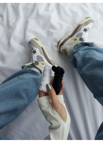 Бежеві Осінні кросівки чоловічі nike air jordan 4 white beige bordo найк аір джордан No Brand