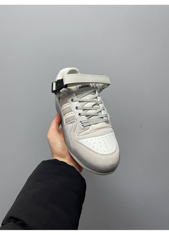 Сірі Осінні кросівки чоловічі adidas forum x bad bunny light grey адідас форум бед банні No Brand