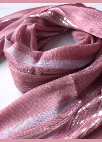 Шарф женский в полоску с люрексом лето-весна-осень 160х65 см No Brand (327434188)