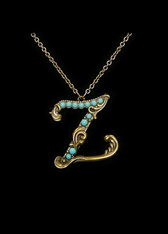 Кулон з латуні у вигляді букви Z з кристалами Swarovski Michal Negrin (346241750)